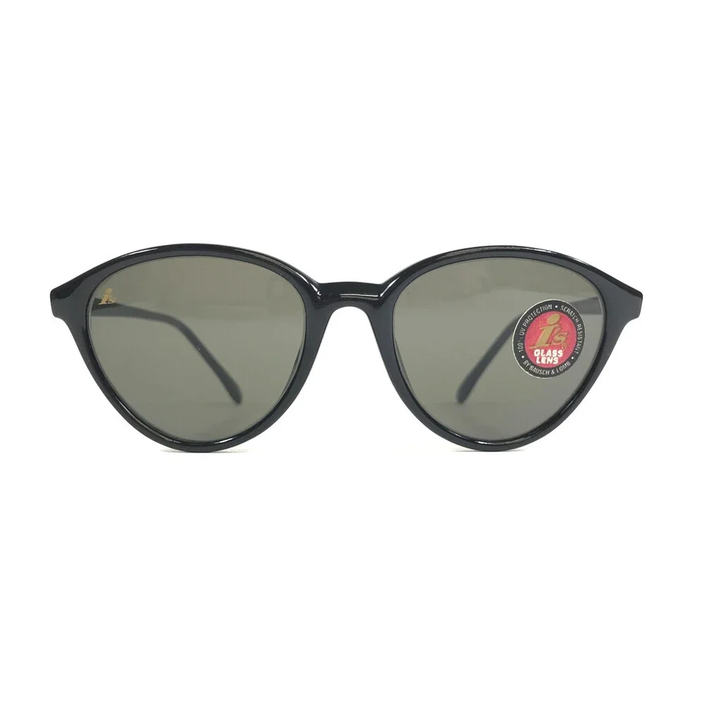 Vintage i's by Bausch & Lomb Sunglasses W2438 Polished Black wth Gray Lenses